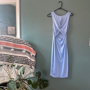 NWT blue cut out midi dress